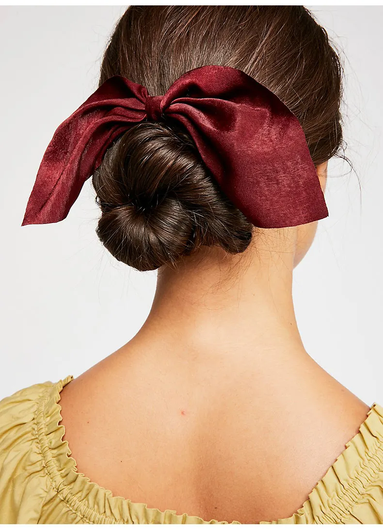 Резинки для волос в винтажном стиле с бантом и цветочным принтом большие размеры