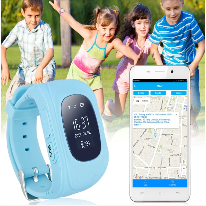 Q50 Smartwatch GPS LCD Child SOS Smart Watch Phone Kids Watch For iPhone Android