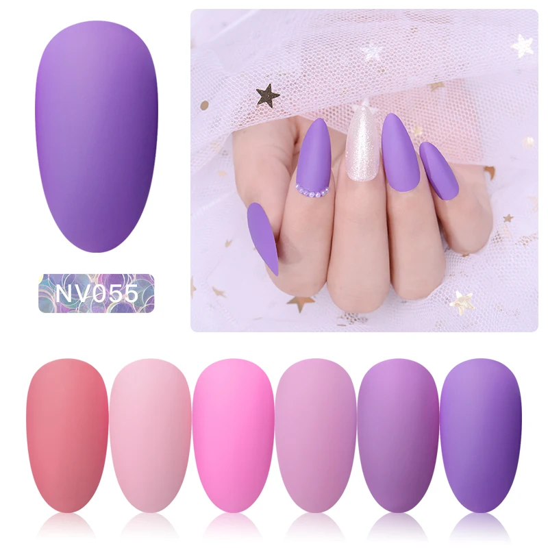 Nail Vision 5 мл матовое верхнее покрытие Цвет УФ-гель для ногтей розовая серия полуперманентный замачиваемый УФ-гель лак для ногтей