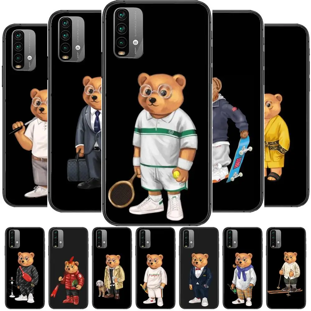 

Cute BEAR soft Case For Phone Case For XiaoMi Redmi 11 lite 9C 8A 7A Pro 10T 5G Cover Mi 10 Ultra Poco M3 X3 NFC 8 SE cover