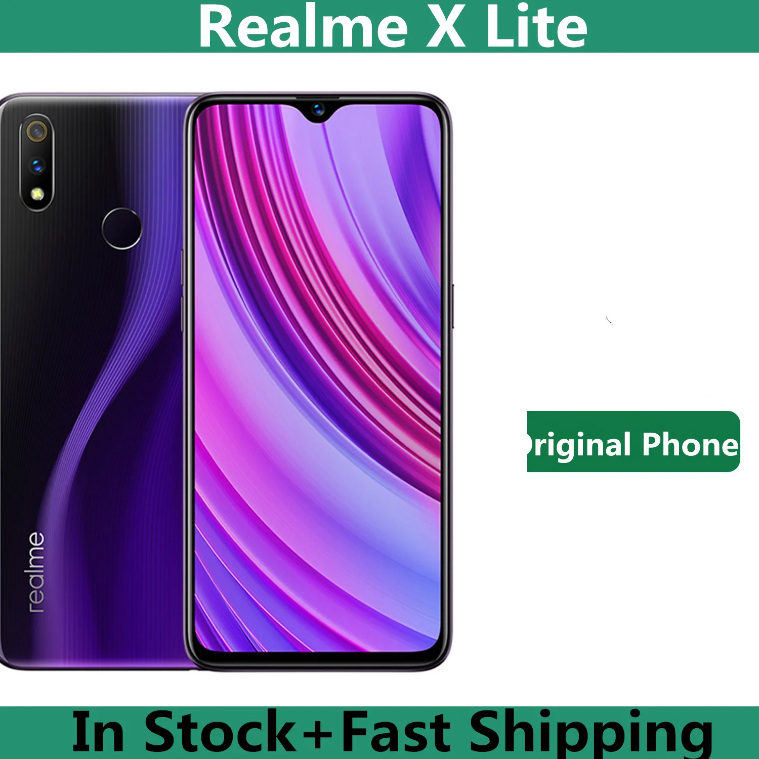 Оригинальный Realme X Lite 4 аппарат не привязан к оператору сотовой связи мобильный
