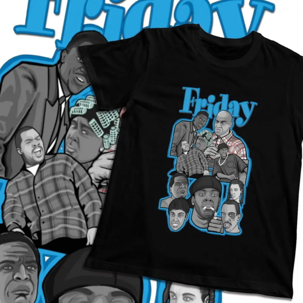 Винтаж кубика льда комедии пятница Футболка 100% хлопок Лидер продаж с О-образным