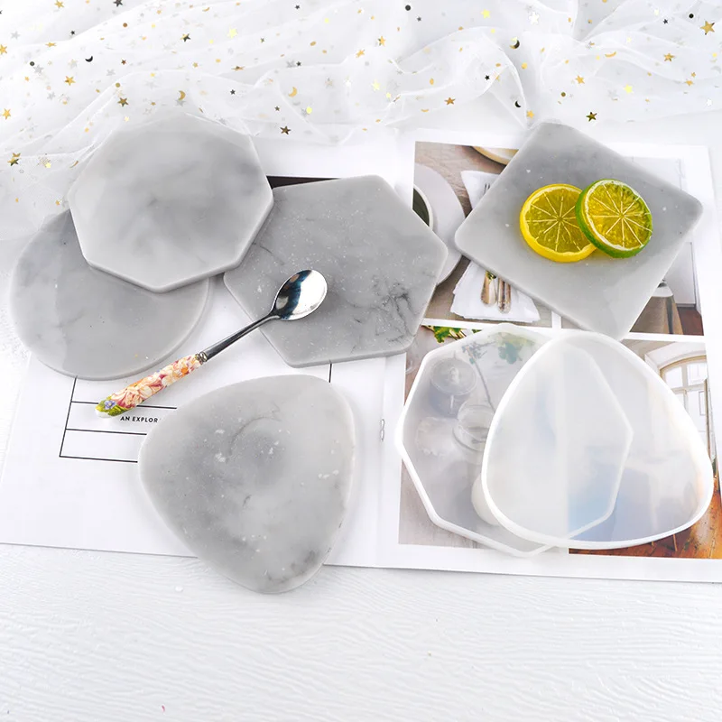 

DIY Coaster Epoxy Resin Mold Tea Coaster Resin Molds Silicone Wine Glass Coasters Epoxy Mould For Resin Crafts Making Supplies