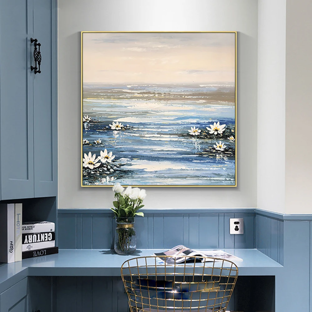

Flowers Oil Painting Abstract Hand-Painted Decorative Murals Wall Art On Canvas For Living Room Home Decor Custom Oil Painting
