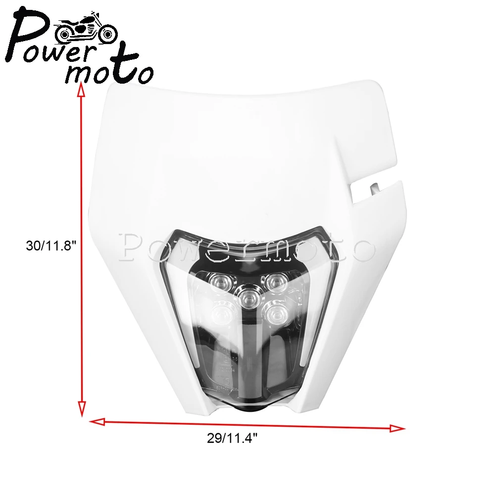 12V Led Motorcycle Koplamp Headlight Head Light Supermoto Kuip E8 New For FC FE FX TE TC TX 125 150 250 300 350 450 501 2014-20 |