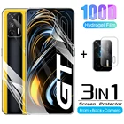 3-в-1 Передняя и задняя Гидрогелевая пленка для Realme GT 5G, защитная пленка для экрана oppo realme gt neo Realmy GT, Защитная пленка для объектива фотокамеры