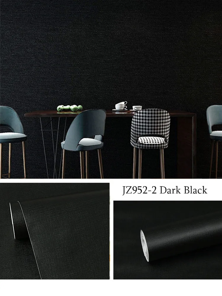 Solid Grey Wallpaper Self-Adhesive Peel And Stick Textured Vinyl Removable Thicken Papers For Cabinet Shelf Liner Wall Backdrop |
