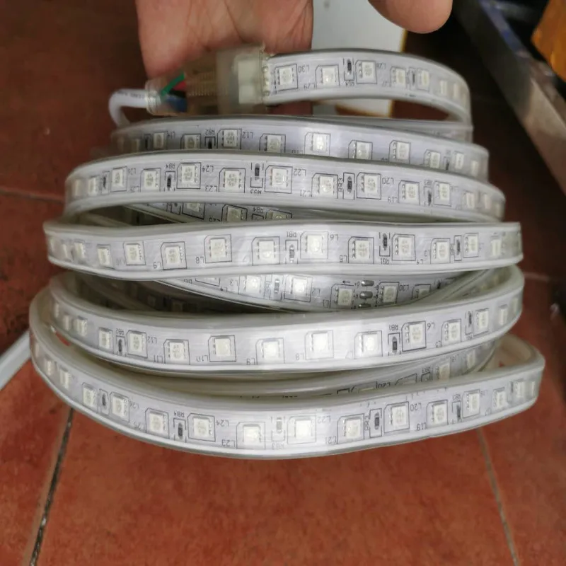 Светодиодный светильник RGB AC220V SMD5050 Dimme водонепроницаемый светодиодный CCT ip68 с