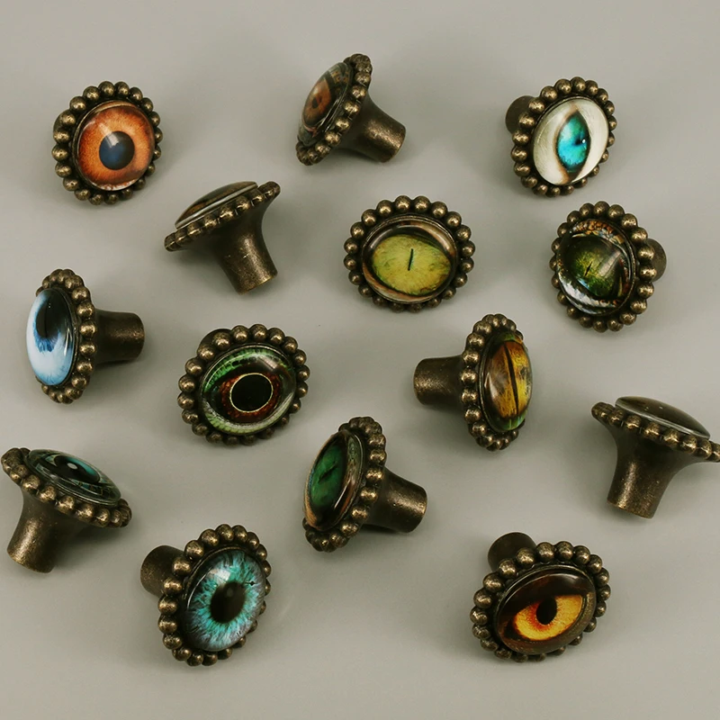 1x уникальный Романтический Стекло Кепки ручки с нарисованными глазами ручка