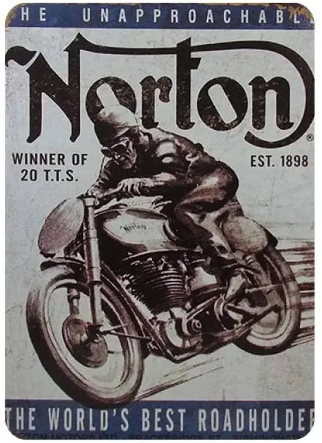 

Ccfqiangtie Tin Signs Metal Vintage Plaque Poster Wall Decor Retro 30X20 cm Motorcycle Poster Bar Cafe Motor Club Retro Classic