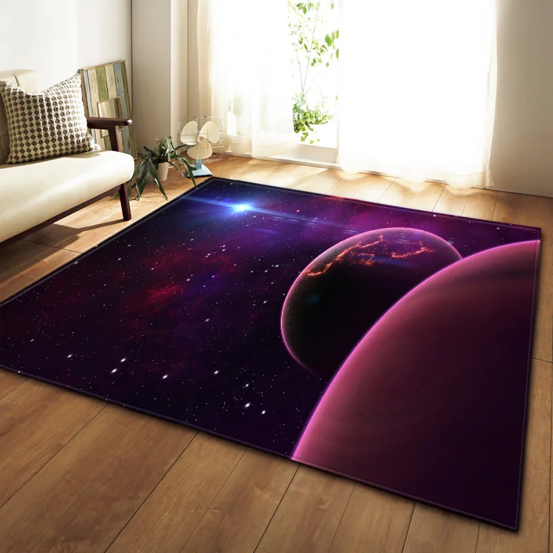 

Starry Sky Print Bedroom Carpet Non-slip Large Carpets for Living Room Rectangle Area Rugs Palor Floor Drop Shipping tapis salon