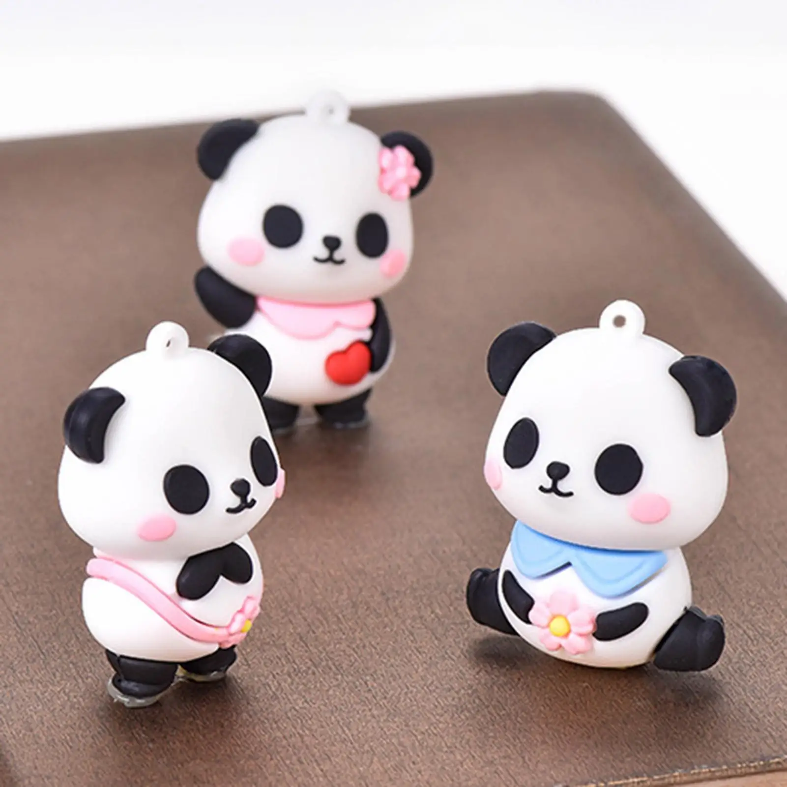 

Cartoon Little Panda Pendant Cute Keychain Decoration Epoxy Crafts Ornaments