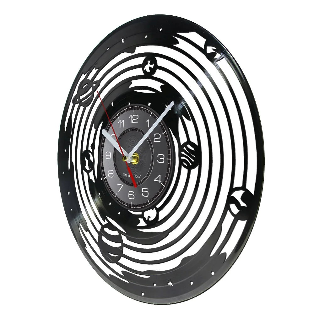 Астрономические настенные часы со светодиодный Ной подсветкой планеты Orbits