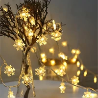 3m 20led6m 40led fairy string lights snowflake shape christmas garden decoration outdoor usb colorful night lighting lamps 5051
