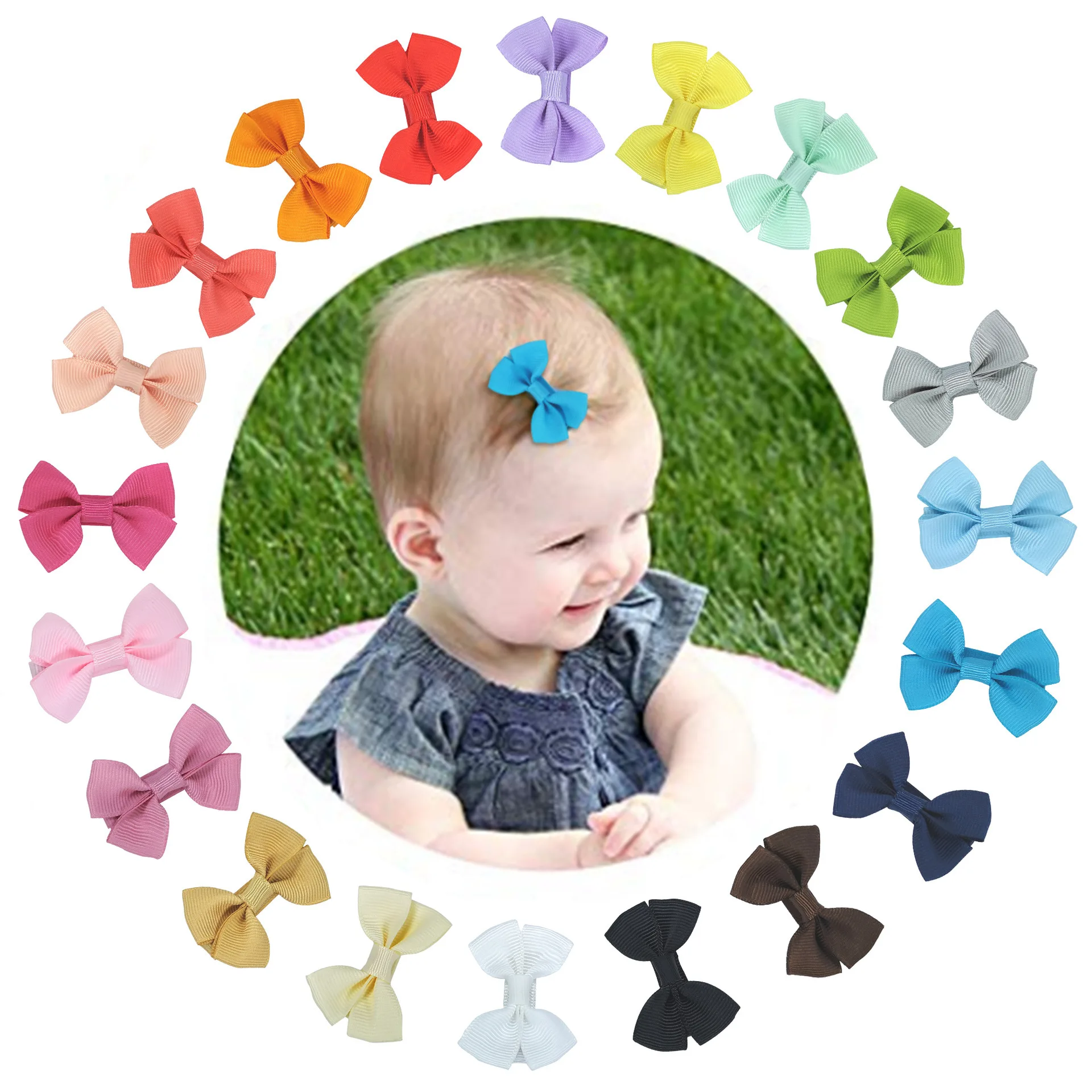 

New Bohemian Newborn Child Flower Headband Ribbon Elastic Cute Baby Headdress Children Hair Band Girl Bow Knot