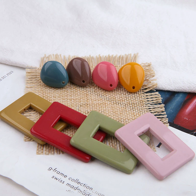 6 шт корейские винтажные красочные серьги капли для женщин полые графические