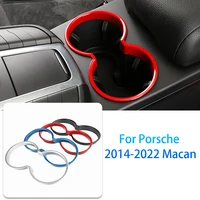 1 pcs car central control water cup frame abs plastic decorative sticker for porsche macan interior modification accessories