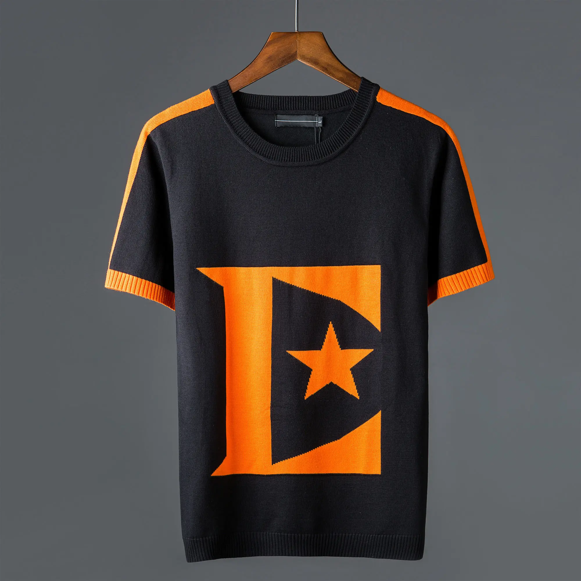 

Men's Short-sleeved T-shirt New Round Neck Sweater Half-sleeved T-shirt Casual Slim Fashion Men's Clothing