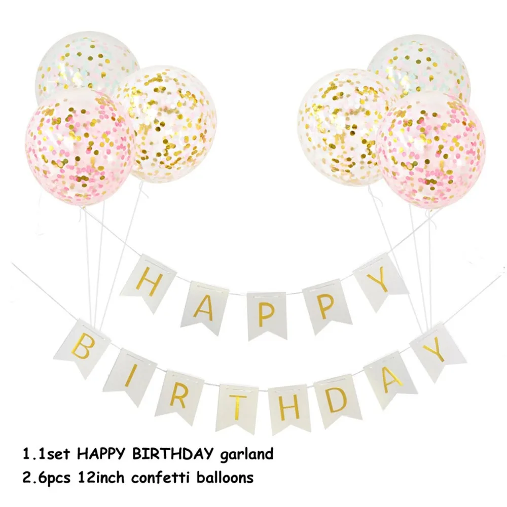 С Днем Рождения Декорации на свадьбу вечеринку украшения Письмо Бумага с витым