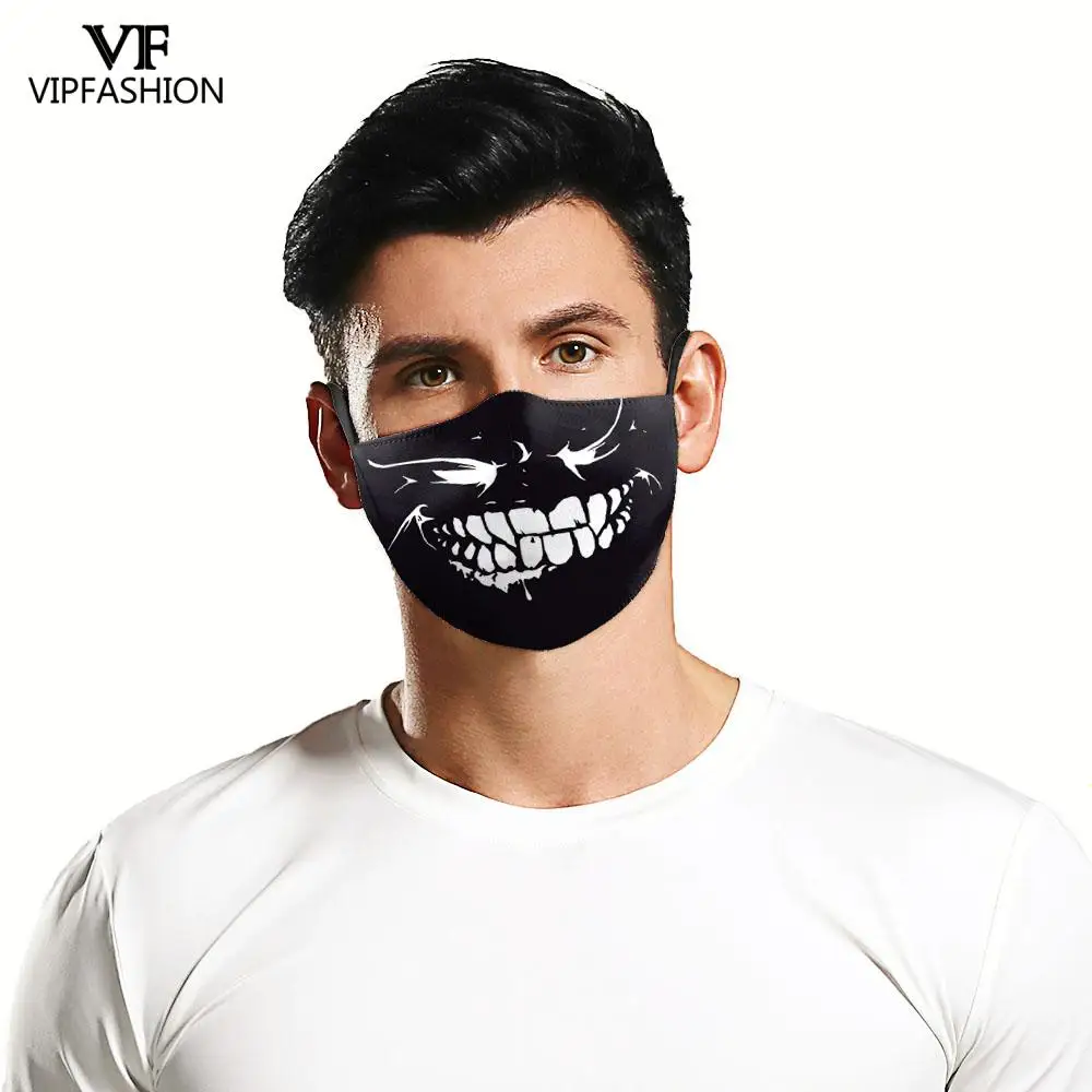 Маска для взрослых с 3D принтом призрака розы моющиеся маски многоразовая маска