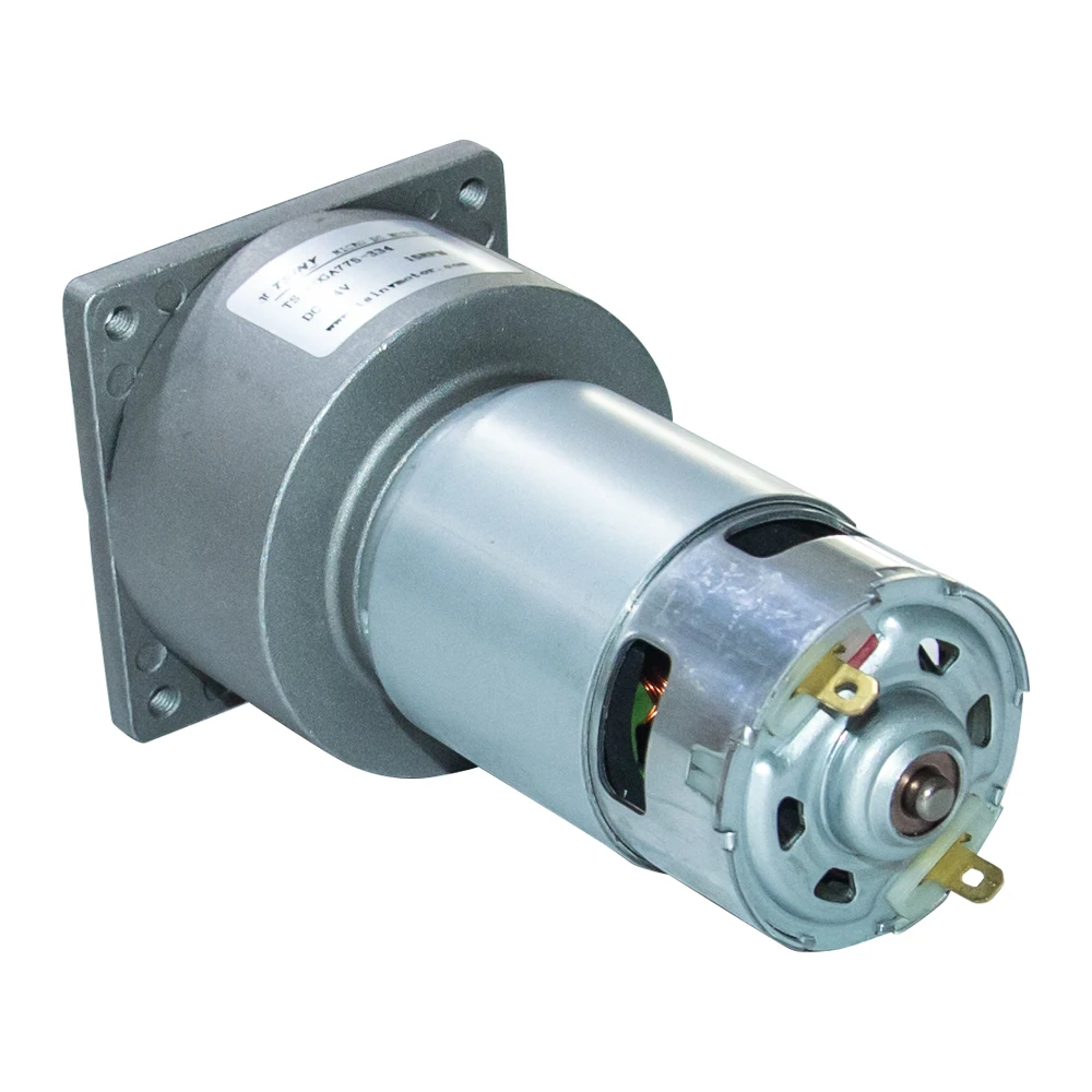 

DC 12/24V Geared Motor DC Electric Motor Reducer With Metal Gearbox High Torque Parallel Shaft 3-300rpm With High Speed 60GA775