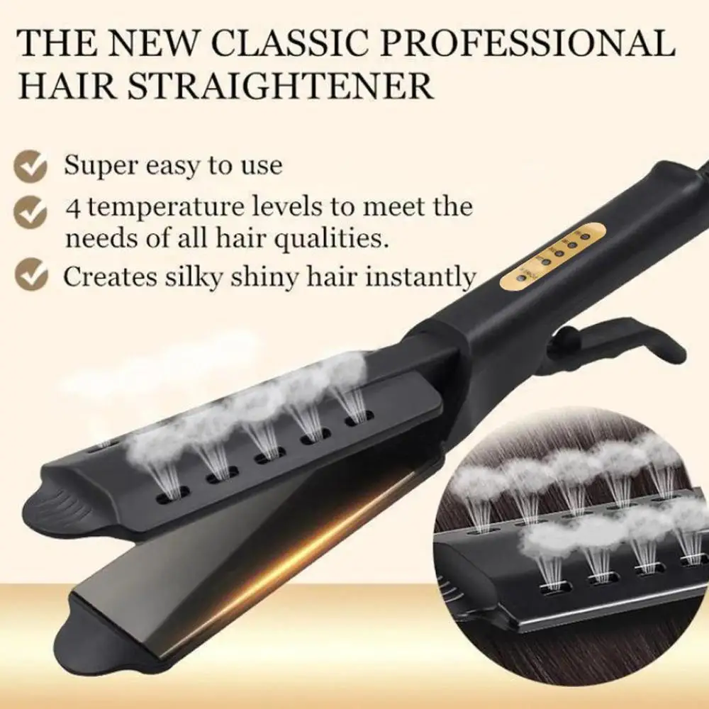 

Pro Salon Women Hair Straightener Ceramic Flat Curling Iron And Straightening/hair Curler Brush For All Hair Styling