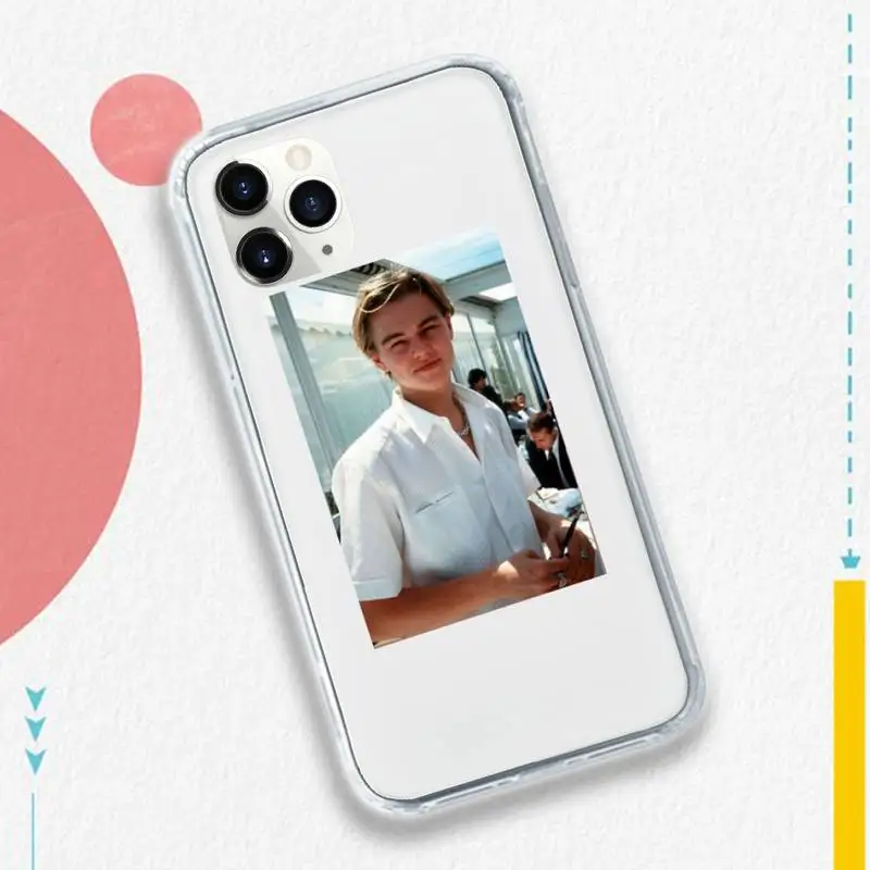 

Actor Leonardo DiCaprio Phone Case Transparent soft For iphone 5 5s 5c se 6 6s 7 8 11 12 plus mini x xs xr pro max
