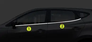 Below 4pcs Для hyundai IX35 2010- автомобильный корпус палка из нержавеющей стали Стекло окно украшение столб средняя колонна полоса отделка панели полосы пленки - Цвет: Below 4pcs