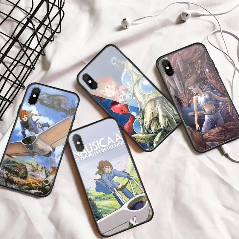 

Nausicaa of the Valley of the Wind Phone Case Tempered glass For iphone 6 7 8 plus X XS XR 11 12 13 PRO MAX mini