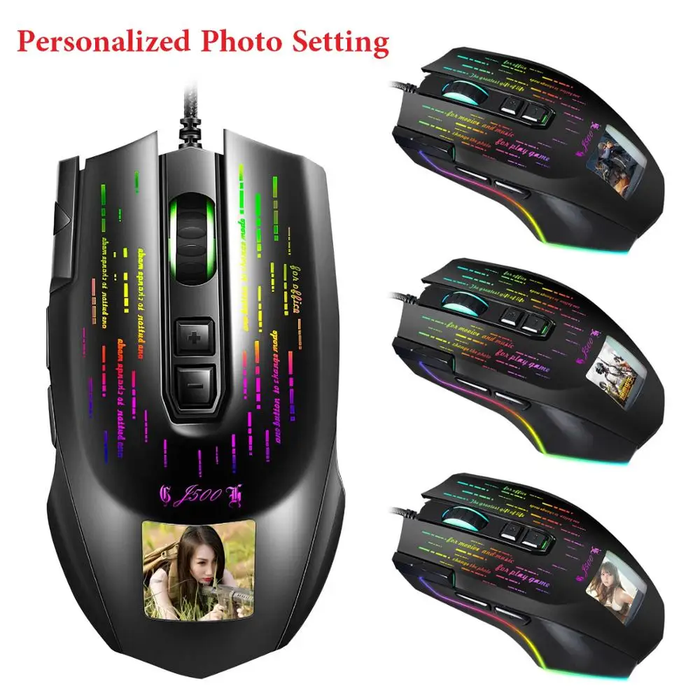 Игровая мышь с RGB-подсветкой 10000DPI профессиональная игровая Pixart 3325 Esport дисплеем