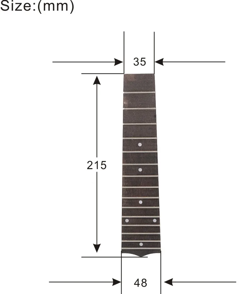 10 шт. 21 сопрано гриф гавайской гитары для миниатюрная гитара укулеле с 4 мм точка 15