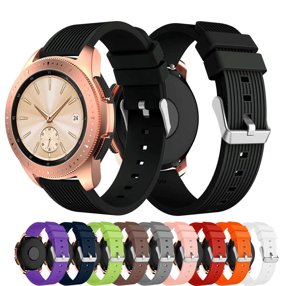 

Sprot Strap for Samsung Galaxy 42mm Active2 40mm 44mm Silicone Watchbands For Galaxy watch 3 41mm gear S2 Watch Replacemet band