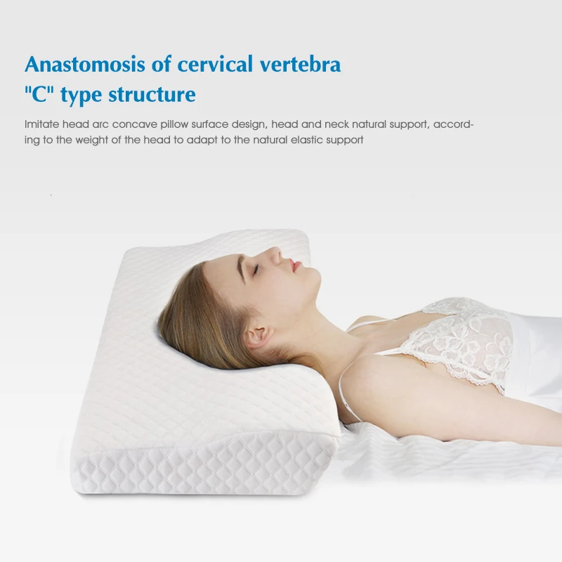 

Memory Foam Pillow Orthopedic Cervical Bedding Pillows For Neck protection Sleeping Tencel Butterfly Shaped Pillow 65x40x7cm