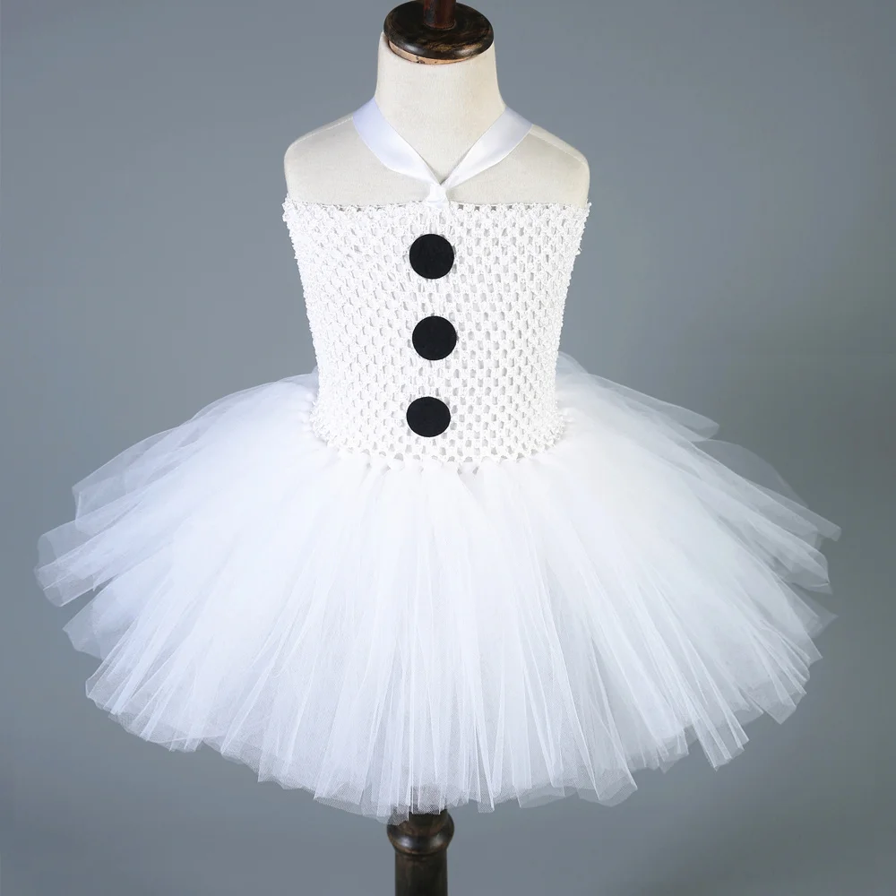 Рождественское платье-пачка со снеговиком для девочек детские рождественские