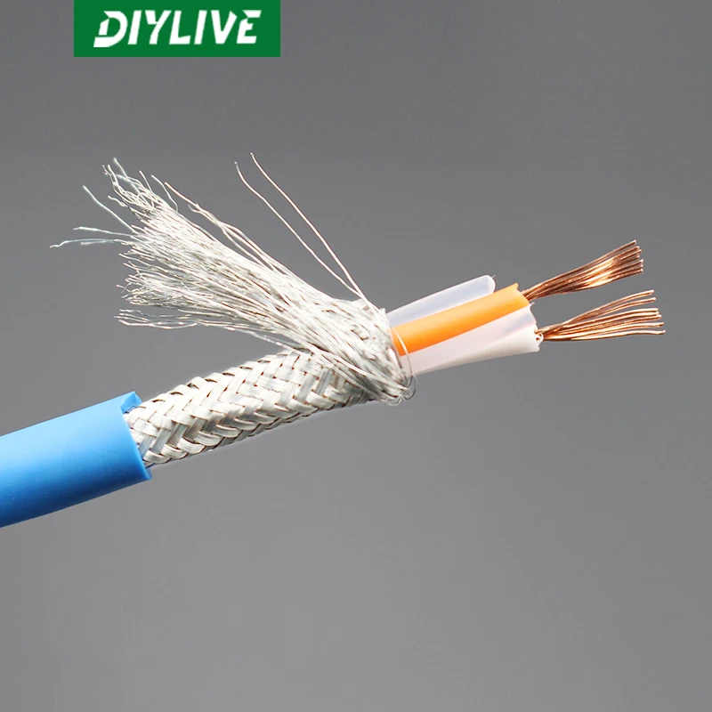 DIYLIVE Original Japanese CANAREDA206 2-core copper mesh shielding audio cable/subwoofer cable/microphone cable