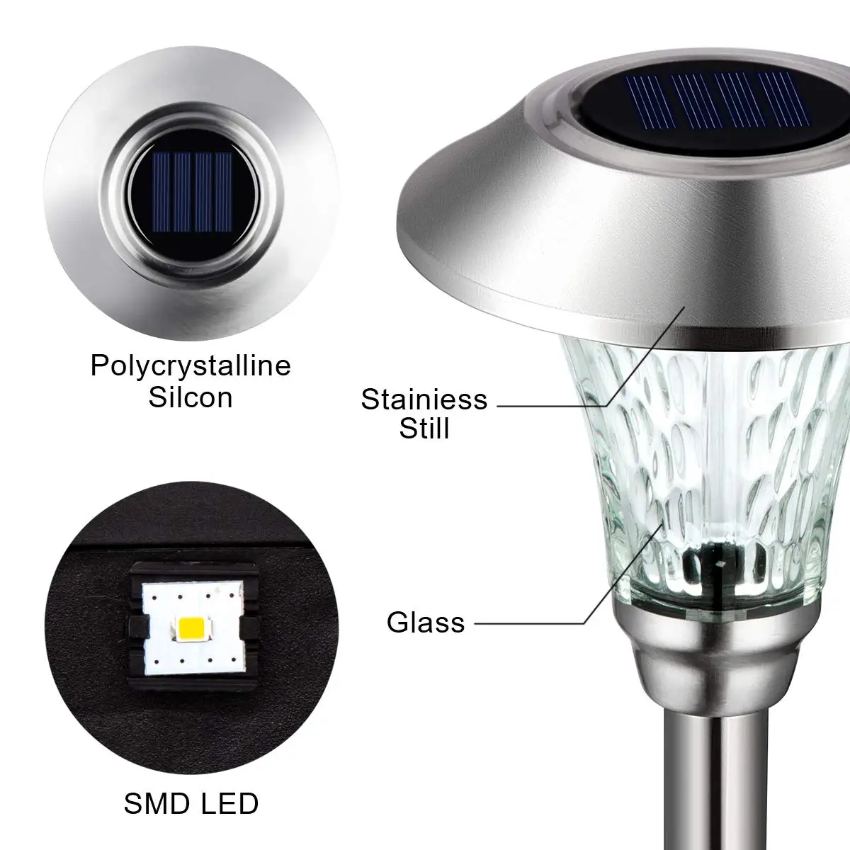 Алмазная лампа с солнечной энергией открытый водонепроницаемый светодиодный