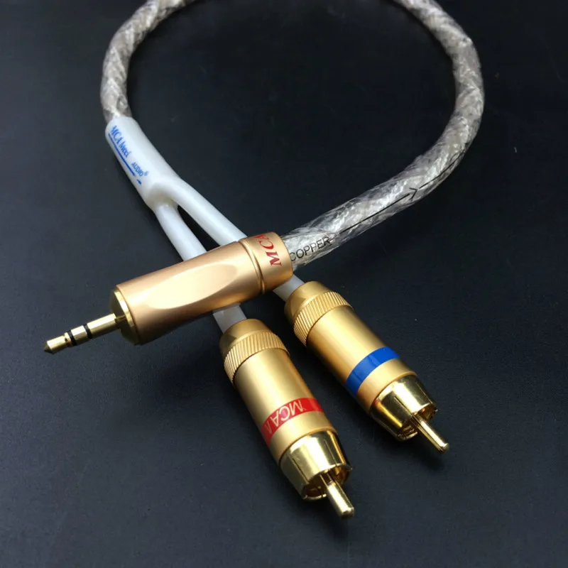 XSSH Hi Fi MCA lotus line 3 5 мм поворот на две минуты аудиолинии aux автомобильная аудиолиния