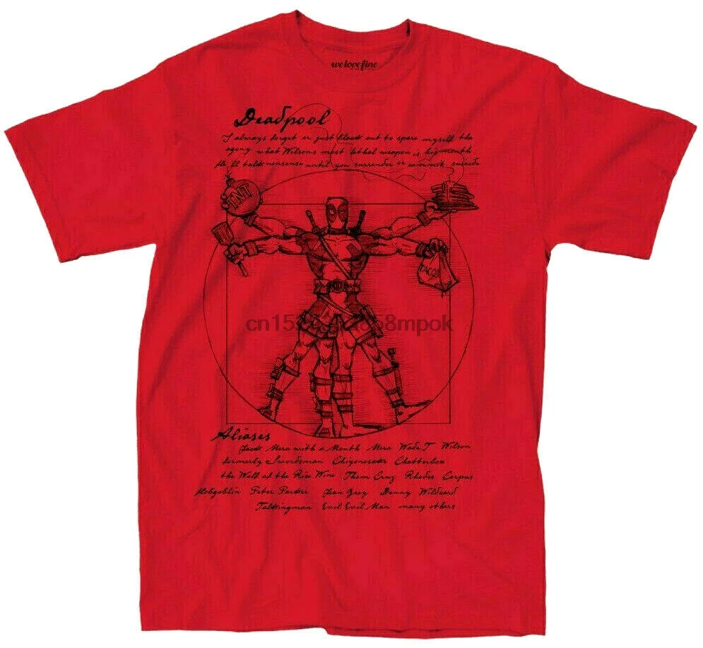 Мужская красная футболка Дэдпул Новинка | одежда