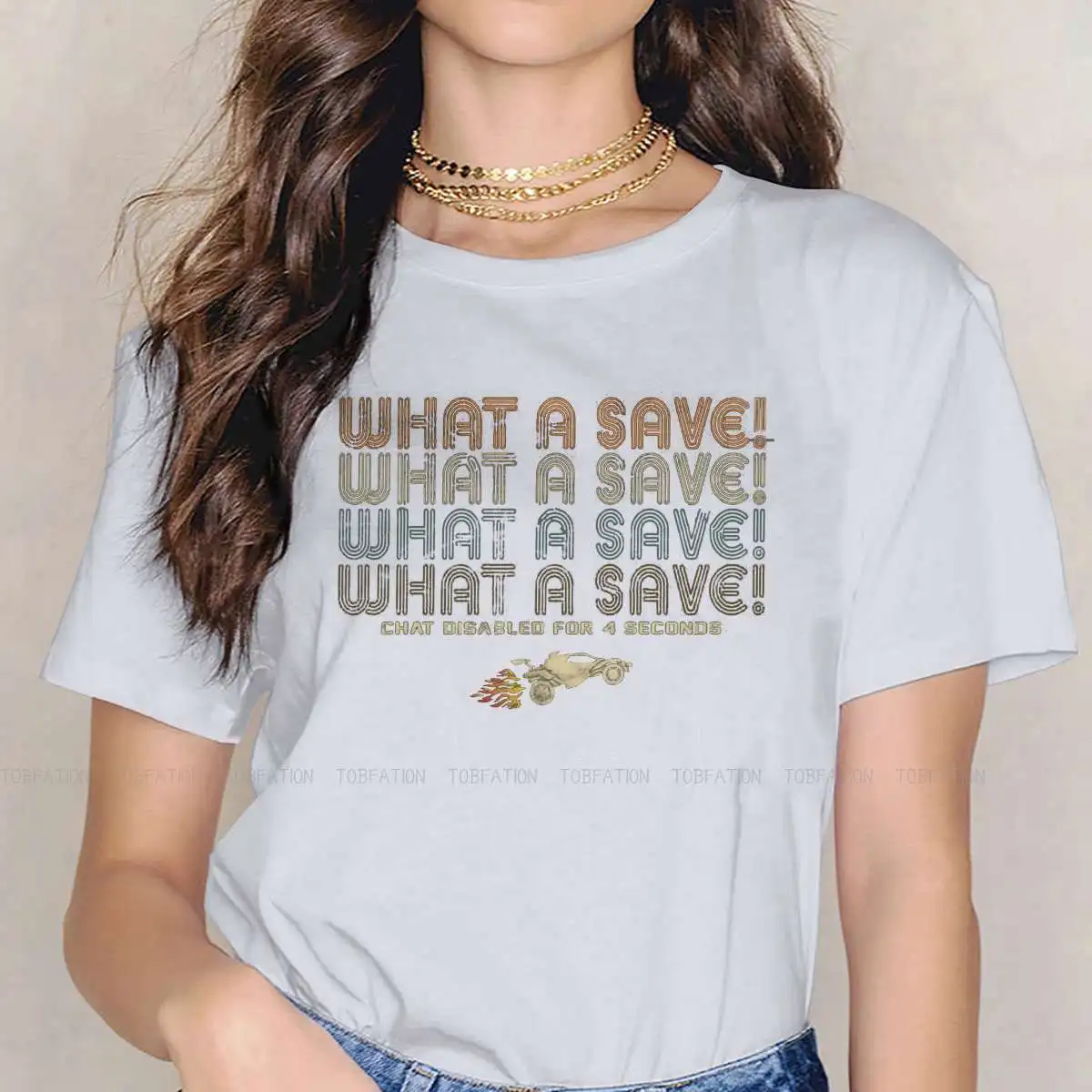 

What a Save O Neck TShirt Rocket League Fabric Original T Shirt Woman Individuality 5XL Hot Sale