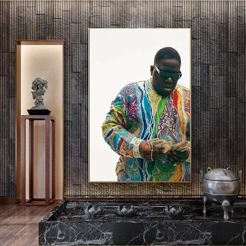 

Biggie Smalls The Notorious B.I.G.Hip-Hop Music Canvas Painting on Wall Art Decor Poster and Prints Wall Picture Home Decoration