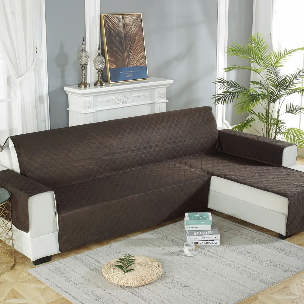 Сплошной цвет угловая защита для дивана Pet водонепроницаемые Нескользящие L