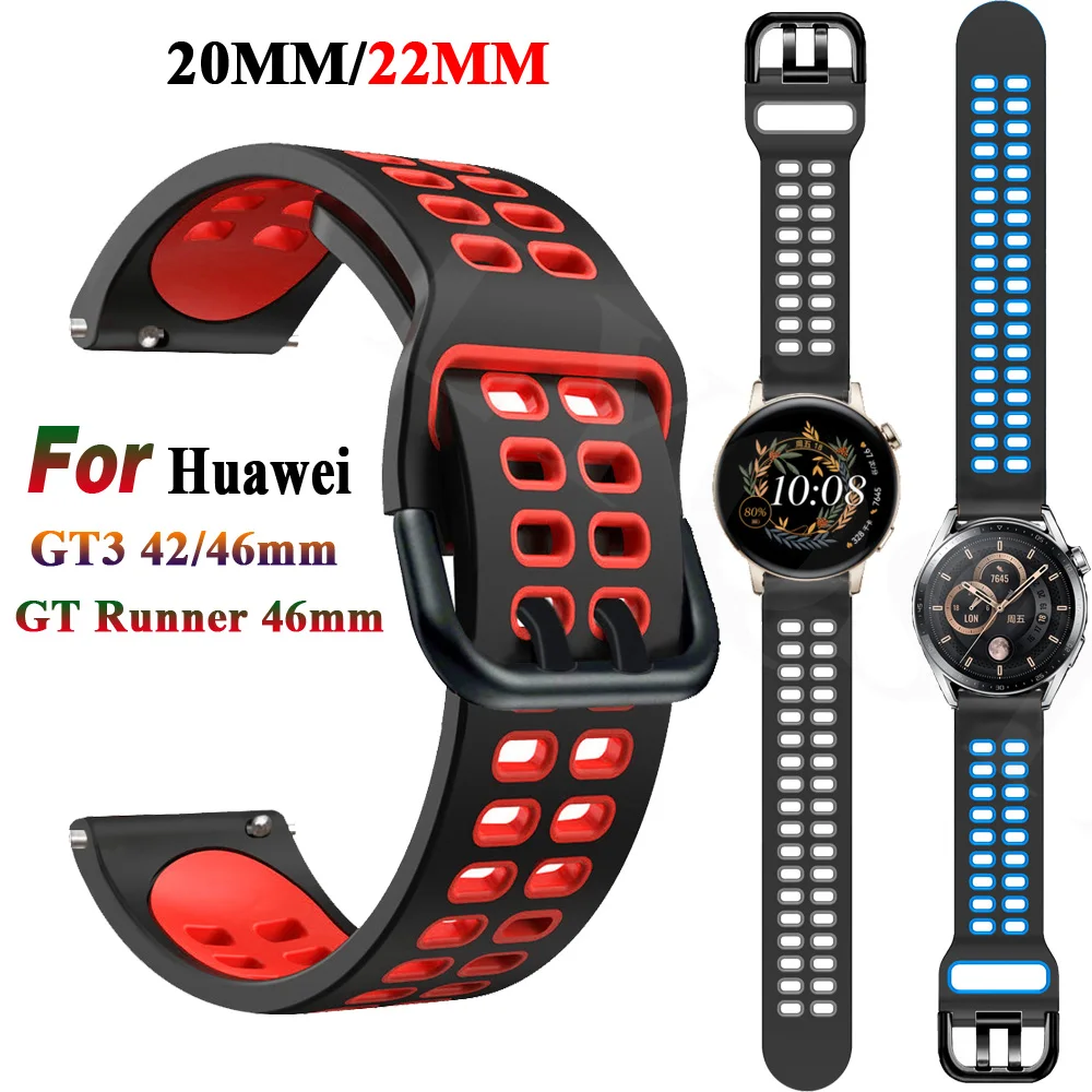 

Ремешок GT2 GT3 для наручных часов, сменный Браслет для Huawei Watch GT 2 GT 3 42 46 мм Pro, 20 22 мм