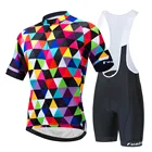 FUALRNY велосипедная команда с коротким рукавом Maillot Ciclismo мужские комплекты велосипедной одежды летние дышащие комплекты одежды для велоспорта