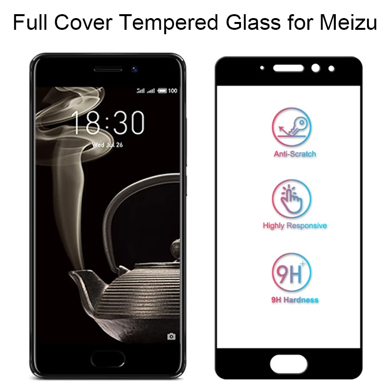 9D Защитное стекло для Meizu 15 Plus U10 U20 Pro 5 6 пленка 7 MX5 MX6|Защитные стёкла и плёнки
