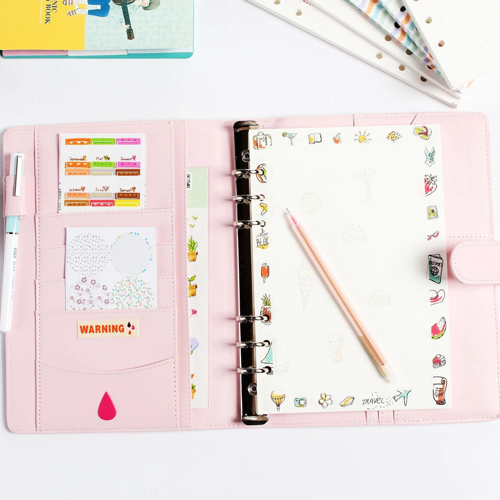 Новые оригинальные креативные спиральные Блокноты с 6 отверстиями внутренний