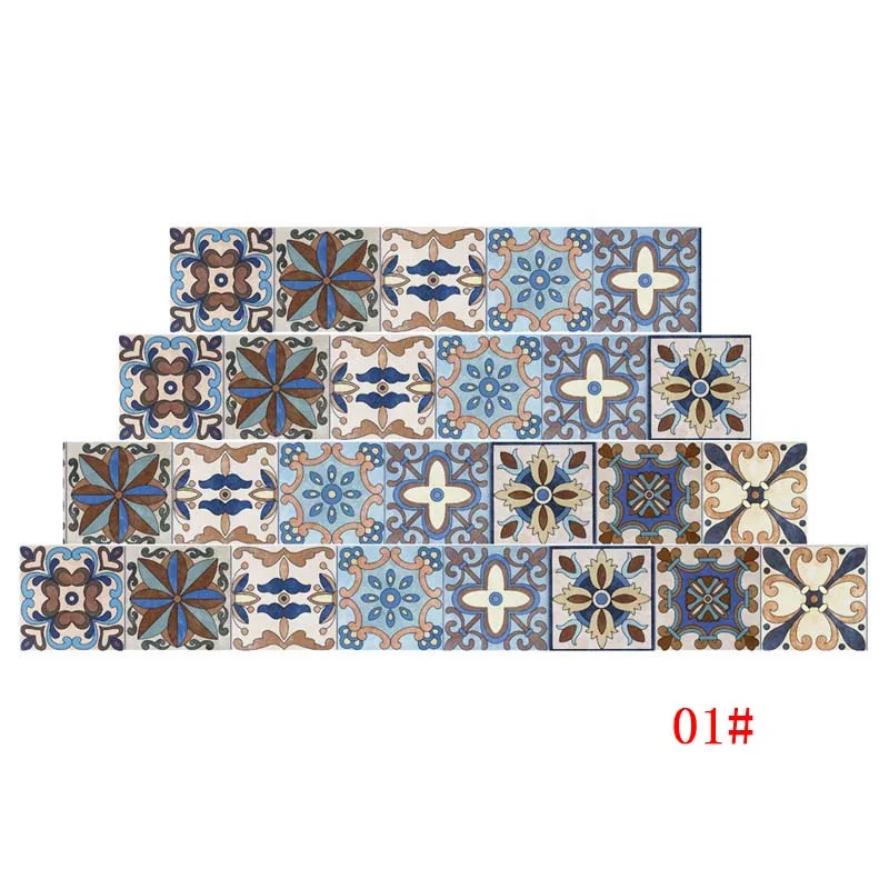 

20*500CM Fashion Ceramic Tile Sticker Self Adhesive Waterproof 3D Floor Wall Stickers For Living Room Bedroom Kitchen AU