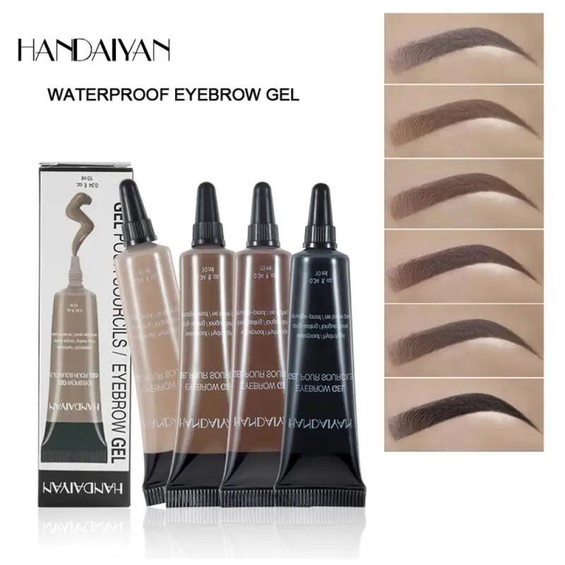 Waterproof 3D Liquid Eyebrow Cream Long-lasting Eyebrow Tint Makeup Air-cushion Dye Eye Brows Gel With Brush TSLM2