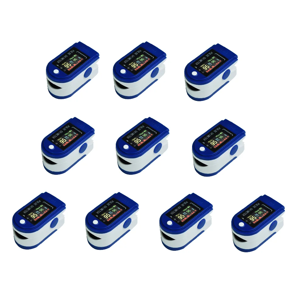 

Wholesale! 10pcs Home Family Medical Portable Finger Pulse Oximeter Blood Oxygen Heart Rate Saturation Meter OLED Oximetro