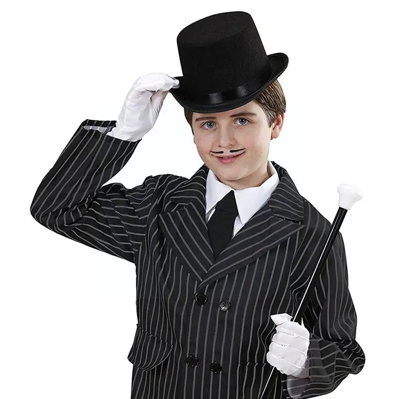 

Black Top Hat Magician Hat Costume Gentleman Tuxedo Formal Headwear Ringmaster Hat For Theatrical Plays Musicals Magician P K2h9
