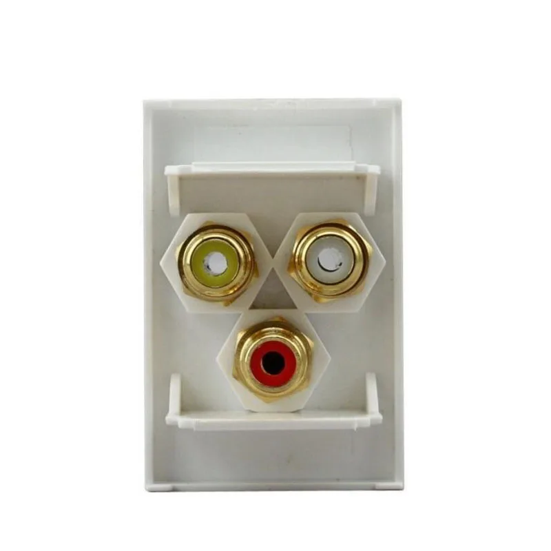 JSJ N118 511 AV аудио и видео Подключаемый модуль RCA панель Lotus wall plug|Кабели VGA| |